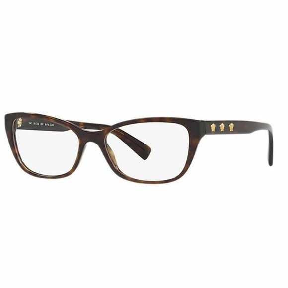 Versace Cat Eye Eyeglasses Dark Havana W/Demo Lens